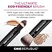 Premium Double Ended Retractable Kabuki Makeup Brush - Synthetic Vegan Cruelty Free Bristles - For Loose Powder Cream and Liquid Make Up - Travel Set