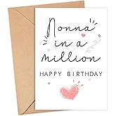 HKDesignGift Nonna In A Million Card - Funny Nonna Birthday Card - Happy Birthday Nonna Card - Nonna Card - Birthday Card For Nonna - Special Nonna Birthday Card