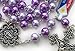 Big A Solutions Rosary Beads Catholic - Rosario - Handmade - Blue Rosary - Purple Rosary - Pink Rosary - Imitation Pearl - Free Velvet Pouch - Catholic Gift idea Easter Gift