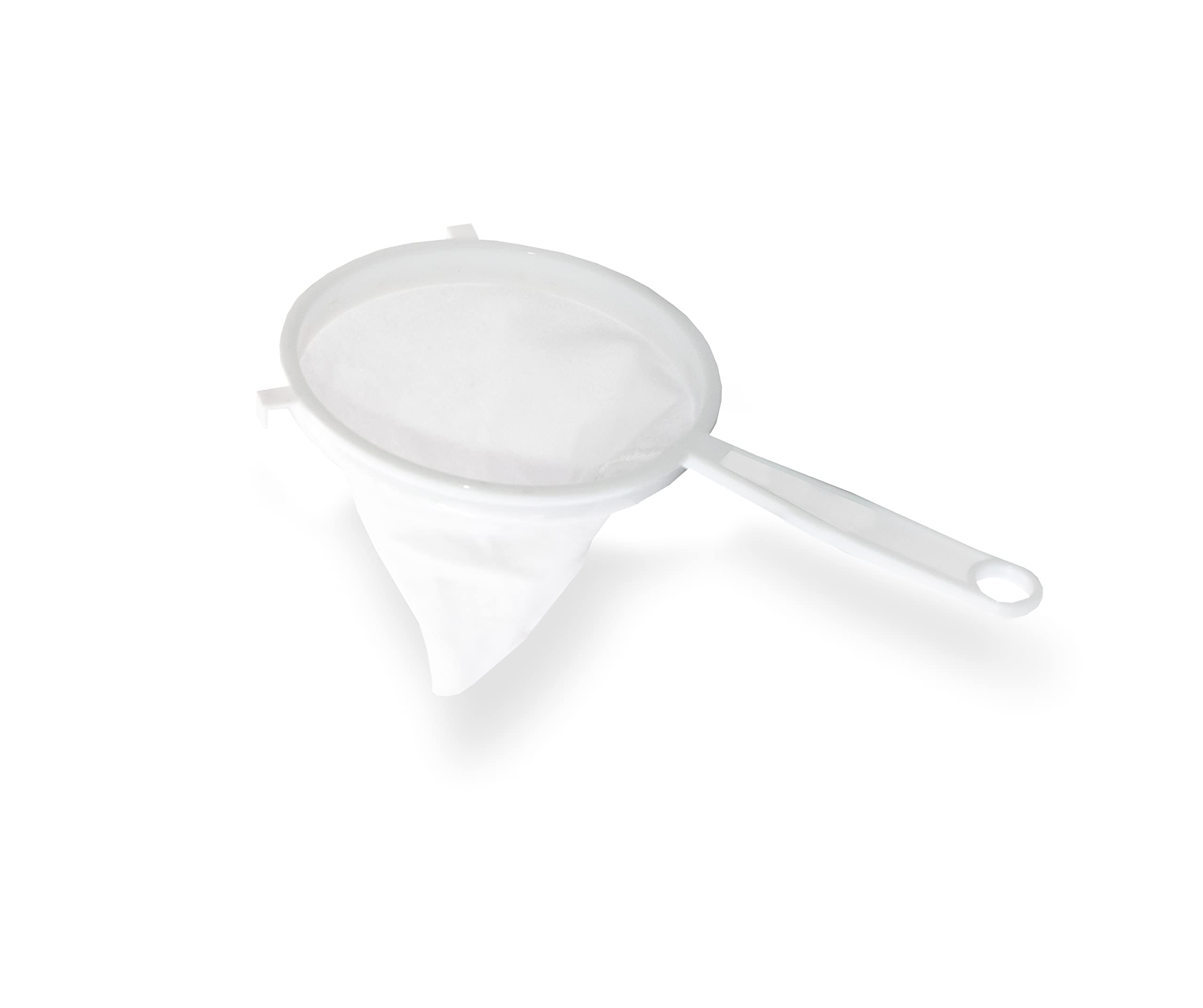 BRICOMIRAS - Multi-Purpose Kitchen Strainer 10 cm Fabric | Efficient Filter for Oil and Juices | Ergonomic Plastic Handle | Durable and Reusable, Fabric, 10 cm