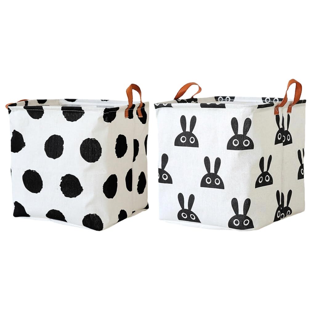 Cabilock 2pcs Foldable Fabric Storage Basket for Clothes and Toys Large Capacity Underwear Organizer for Wardrobe Closet