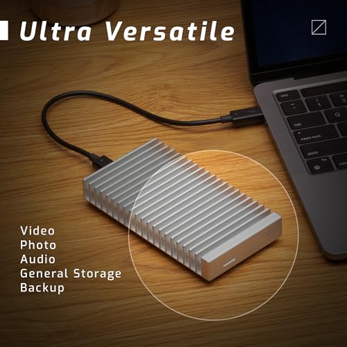 OWC Express 1M2 40Gb/s Portable NVMe SSD Drive USB4 (Thunderbolt Compatible/USB-C), Ultra Fast External SSD Drive with Aluminum Heatsink Enclosure (Case Only)