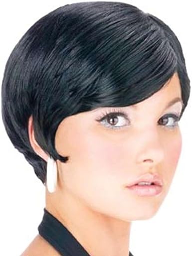 Amazon Com Adult Black Pixie Girl Wig One Size Clothing