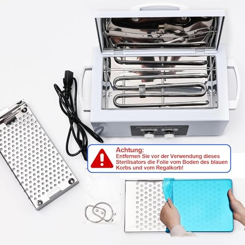 300 W Hot Air Steriliser Disinfectant with High Temperature Dryer & Timer | Steriliser for Tools & Wipes | Ideal for Dentist, Laboratory, Beauty Salon & Nail Studio