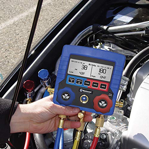 MASTERCOOL (99872A Blue R134A Digital Manifold Gauge Set with 72" Hose