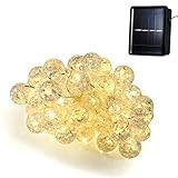 8 Modes Solar String Lights, Upgrade Gotideal® 50 LEDs Crystall Ball Globe Solar String Lights , Indoor/Outdoor Lighting for Garden Fairies, Home, Patio, Lawn, Party and Christmas Decoration