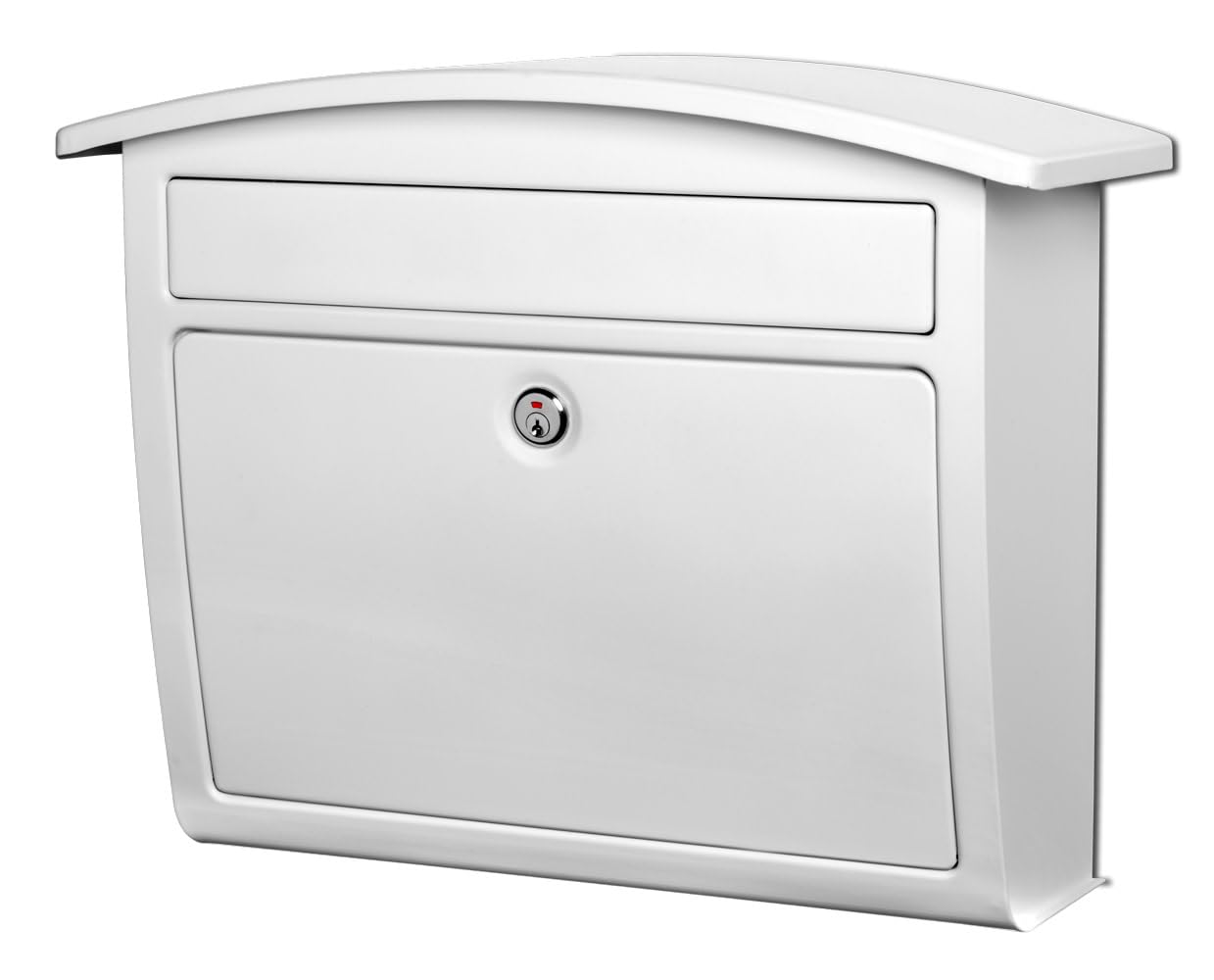 Architectural Mailboxes Dal Rae™ Locking, Wall-Mounted Mailbox for Outside, Metal Galvanized Steel Medium Mail Box with Lock and Key Drop Box, White