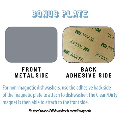 Star Wars Dishwasher Magnet Clean Dirty Star Wars Inspired Sign, Double Sided Light or Reversible Dark Side, Strong Kitchen Flip Magnet Dish Washer Indicator, Bonus Magnetic Metal Plate