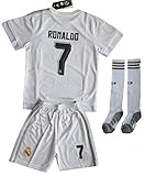 Real Madrid Ronaldo #7 Home Soccer Jersey Set & Socks Kids/Youths 11-13 Years Old