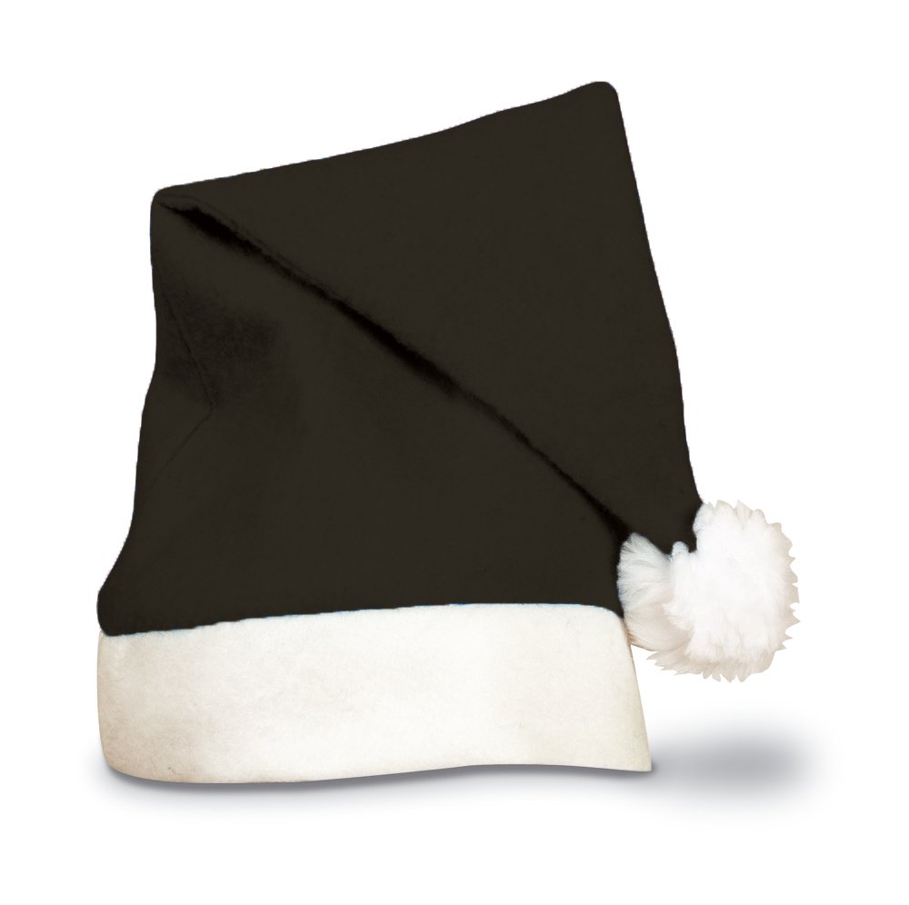 eBuyGB Pack of 4 Adults Unisex Festive Christmas Santa Hat (Black)