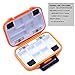 Agepoch Waterproof Fly Fishing Tackle Box Storage Box Fishing Lure Plastic Boxes for Bait Casting Fishing (Small/Orange)