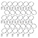 Tojwi 36pcs Curtain Clips Rings Metal Drapery Curtain Rings with Clips