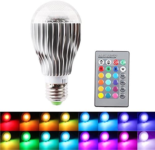 16 Colors Changing 15W magic E27 RGB LED Lamp Light Bulb + IR Remote Control #82369