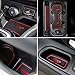 TOPPOWER Door Mats Gate Slot Mat Cup Pads Center Console Liner Accessories 18PCS for Jeep Renegade 2018 2019(red)