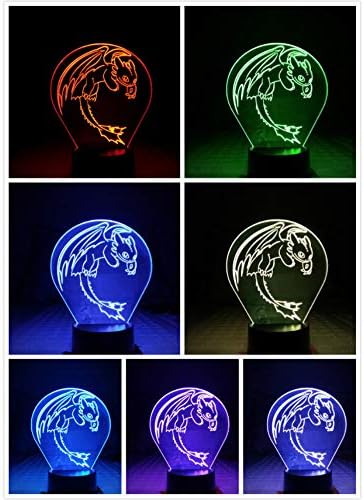 How to Train Your Dragon Night Light LED 3D Illusion USB Touch Sensor Kids Gift Night Fury Table Lamp Desk Decoration