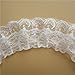 2 Meters Pleated Organza 2-Layer Lace Edge Trim Ribbon 6 cm Width White Trimmings Fabric Embroidered Applique Sewing Craft Wedding Bridal Dress Embellishment DIY Party Decoration Clothes Embroidery