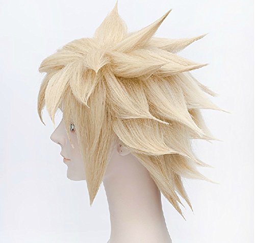 Happylifehere Game Layered Short Blonde Cosplay Costume Wig Halloween Hair (Unstyled) - Image 6