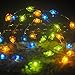 Impress Life Nautical Themed Christmas Decorations, Tropical Small Fish Led Blue Green Orange Battery-Powered String Lights 10ft 40 Led Silver Wire with Remote for Patio, Porch, Bedroom