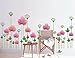 SWORNA Nature Series 3D Romantic Purple Flowers Removable Vinyl DIY Mural Wall Decor Decals for Living Room/Bedroom/Hallway/Sitting Room/Playroom/Kindergarten/Kids Nursery 46” H X 79” W, X-Large