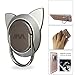 Finger Ring for Magnetic Car Mount,Metal Cell Phone Finger Holder Stand, Pop 360 Rotation Cat Shape Grip Socket Kickstand for iPhone X 7 8 Plus 6 6S SE, Samsung Galaxy Note 8 S8 S7 Tablet (Silver)