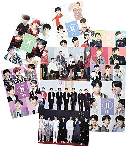 CCUT 8 Sheets BTS Poster Set BTS Bangtan Boys Poster, Jungkook/Jimin/V/Suga/Jin/J-Hope/Rap Monster Fanart Wall Decoration Wall Sticker Wall Decal Collection (Poster F)