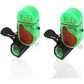 Xanadued 2 Pack Fishing Bite Alarm with Led Light, Bite Alarms for Fishing Poles, Sensitive Smart Electronic Fishing Bells Clip-On