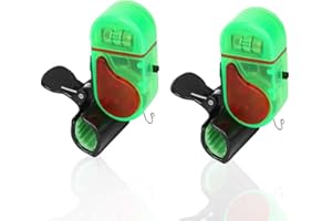 Xanadued 2 Pack Fishing Bite Alarm with Led Light, Bite Alarms for Fishing Poles, Sensitive Smart Electronic Fishing Bells Clip-On