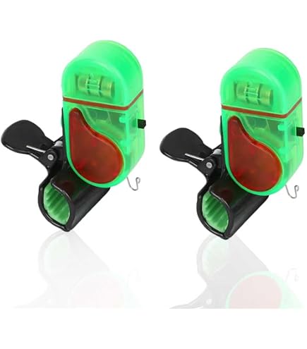 Xanadued 2 Pack Fishing Bite Alarm with Led Light, Bite Alarms for Fishing Poles, Sensitive Smart Electronic Fishing Bells Clip-On : Sports & Outdoors