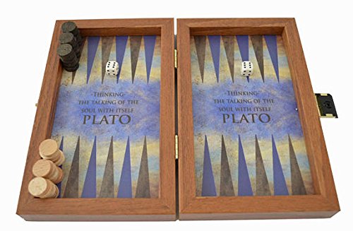 Plato Traveler Backgammon Mini Set - Handmade in Greece