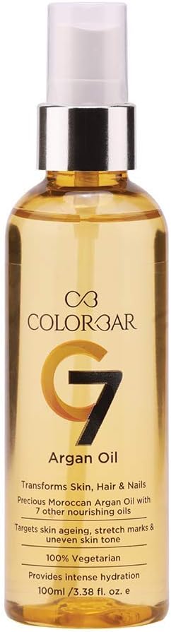 Colorbar Earth C7 Argan Oil, 100g, Anti-Ageing, Pure & Natural, Paraben Free, Silicon Free, Gold, 100 g (Pack of 1)