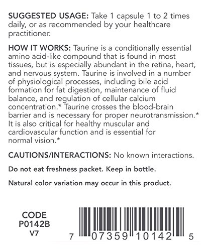 Protocol For Life Balance - Taurine 1,000 mg - Supports Nervous System and Healthy Visual Function - 100 Veg Capsules