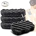 Konjac Body Sponge Set of 4 Bamboo Charcoal Body Facial Sponge Exfoliator Sponge Exfoliating Facial Cleansing for Men Women (4 Pack)