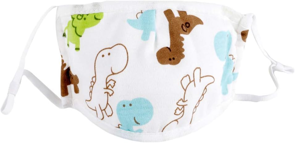 Kids Cotton Cartoon Adjustable 5 Layers Anti Haze Dustproof Face Cover Little Dinosaur S