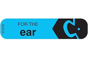 SKIPACK Pharmex 1-26G "for The Ear" Permanent Paper Label, 1 9/16" x 3/8", Blue, Pack of 1000