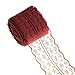 vLoveLife 2 Rolls (10 yards/ Each) Lace Roll Burgundy Lace Ribbon Vintage Floral Lace Trimming Bridal Wedding Lace for Decoration Crafts