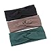 Headbands for Women 3 Pack Elastic Turban Head Wrap Hair Band - Great For Sports, Yoga, Fashion, and Running. Comfortable and Slip Resistant (Style1)