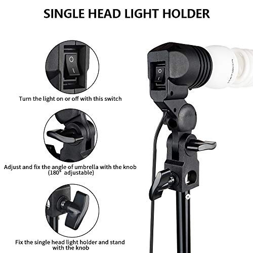 Photography Softbox Backdrop Lighting Kit, FOSITAN 2.6M x 3M/8.5ft x 10ft Background Support System 800W 5500K Umbrella with 2M Stand for Photo Video Studio Shooting - FOSITAN