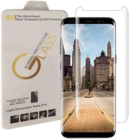 Galaxy S8 Plus Screen Protector, Samsung S8 Plus Tempered Glass 3D Touch Compatible,Full Coverage Screen Protector for Galaxy S8+(1Pack)9H Hardness,Updated Version-HD Clear Anti-Bubble Film
