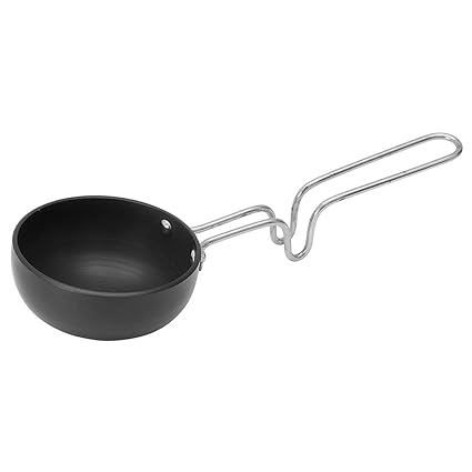 Abee Durable Small Hard Anodized Non Stick Tadka Pan (Size 8)