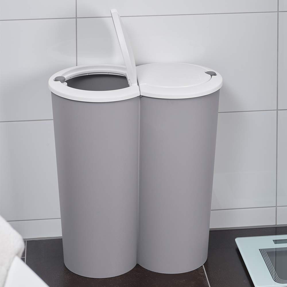 Dustbin Double Recycling Bin Rubbish Kitchen Refuse Waste Dust Bins Duo