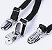 Darller Mens Shirt Stays Garters Suspenders Shirt Holder Straps Non-slip Locking Clamps, 2 Pack (C-black 02), One Size