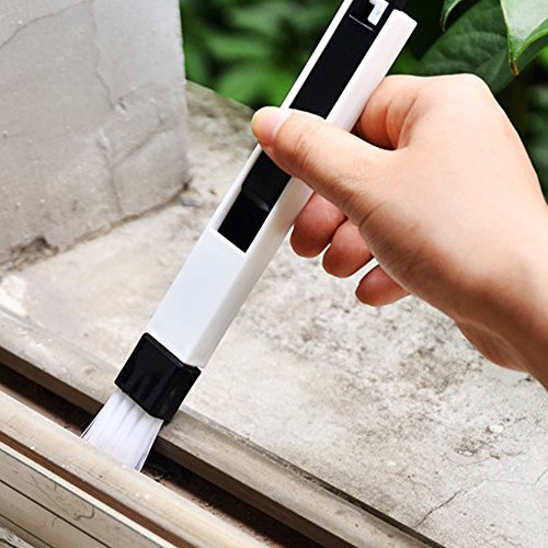 JDgoods Detachable Two in One Window Groove Brush with Dustpan Gap Groove Gap Corner Household Keyboard Brush Cleaning Tool