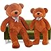 WOWMAX 4 Foot White Dark Brown Teddy Bear Cuddly Stuffed Plush Animals Teddy Bear Toy Doll 47