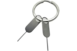 2 Pack PHONSUN Universal Sim Card Tray Removal Tool SD Opening Eject Pin fits Keyring for iPhone iPad Samsung Galaxy Google Pixel Motorola Phones - Small