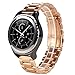 Valkit for Gear Sport/ Gear S2 Classic Bands - 20mm Stainless Steel Watch Band, Metal Replacement Strap For Samsung Gear Sport SM-R600/ Gear S2 Classic Smart Watch (SM-732 & SM-735) Small - Rose Gold