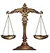 Divine Designs Golden Vintage Scales of Justice Vinyl Decal Sticker (12" Tall)