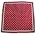 Jaweaver Women's Square Silk Like Scarves Vintage Dots Head Scarf 27inch (Red)