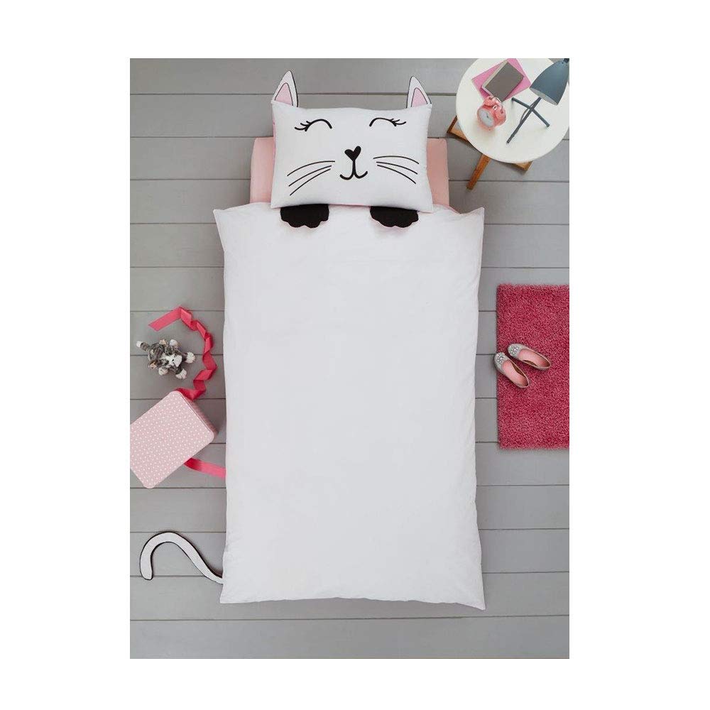 Gaveno Cavailia Kids Fashion Bed Set with Duvet Cover and Pillow Case - Polyester-Cotton - Cat Shape [ Single - Multi ]