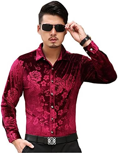 ISMEN Men's Casual Long Sleeve Dress Shirts