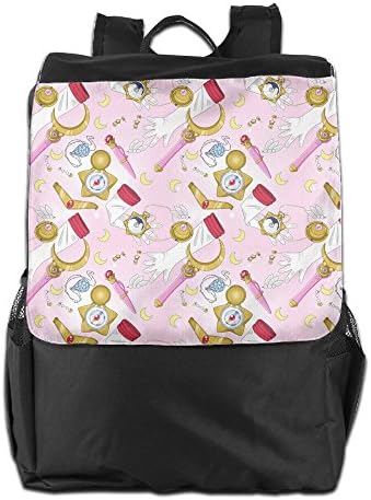 OTDR School Bookbags Casual Pink Sweets Moon Pattern Canvas School Backpack